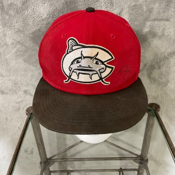 VTG. New Era Carolina Mudcats Fitted 7 1/4 Hat Cap Pro Model MiLB USA signed #35 - Picture 1 of 15